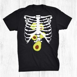 Avocado Skeleton Rib Cage X Ray Spooky Halloween Shirt