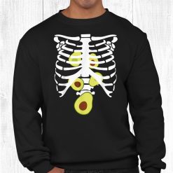 Avocado Skeleton Rib Cage X Ray Spooky Halloween Shirt