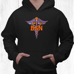 Bachelor Of Science Nursing Bsn Halloween Pattern Caduceus Shirt