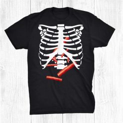 Bacon Skeleton Rib Cage X Ray Spooky Halloween Funny Shirt