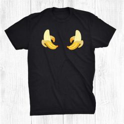 Banana Bra Costume Funny Fruit Halloween Skeleton Tropical Shirt
