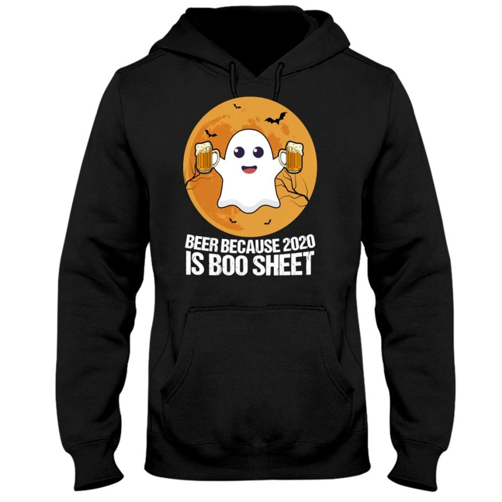 Beer Because Is Boo Sheet Ghost Sayings Halloween Shirt
