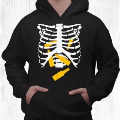 Beer Skeleton Rib Cage X Ray Spooky Halloween Funny Shirt