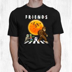 Bigfoot And Friends Walking On Street Halloween Costumes Shirt