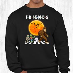 Bigfoot And Friends Walking On Street Halloween Costumes Shirt