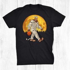 Bigfoot Mummy Costume Moon Halloween Funny Sasquatch Dotd Shirt