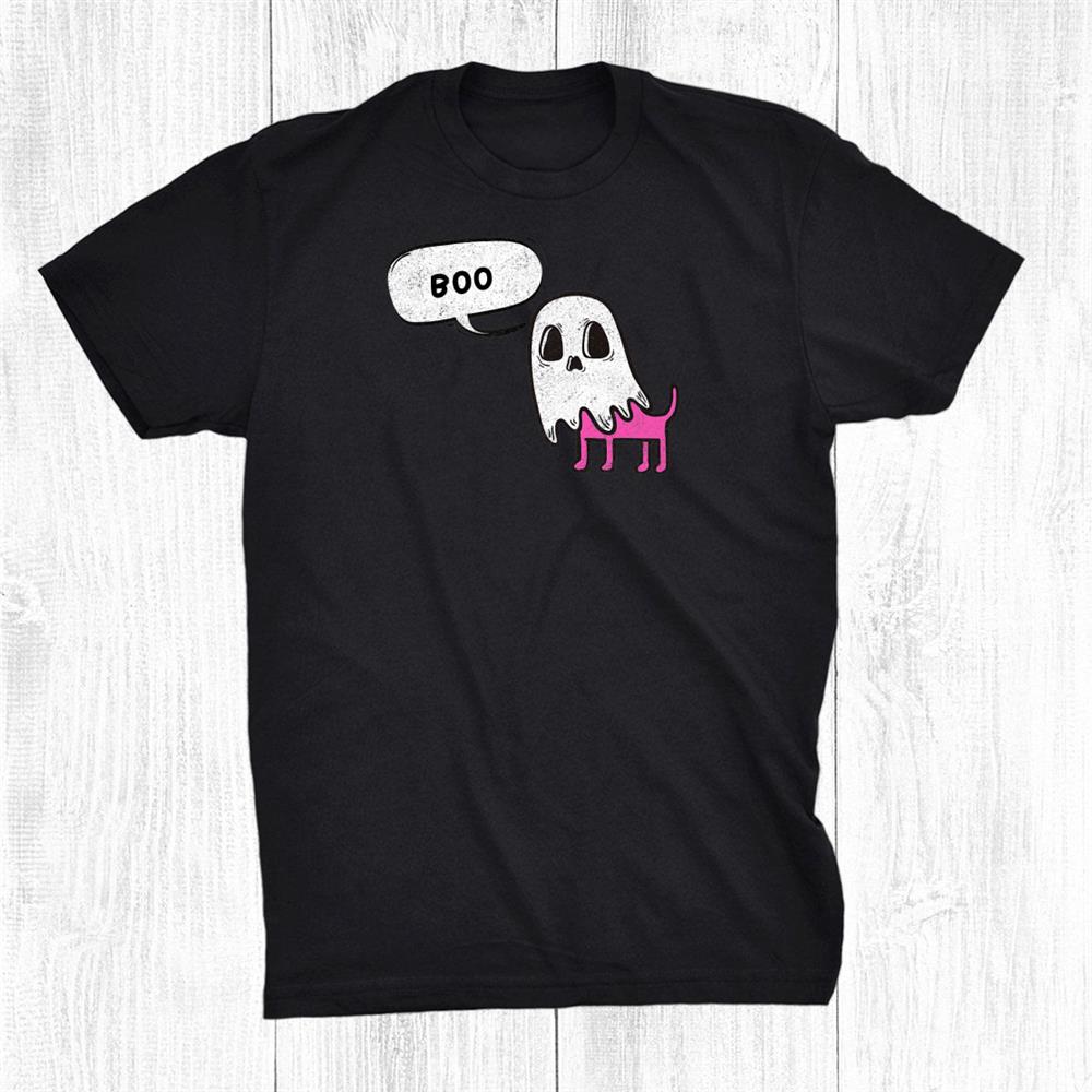 Boo Spooky Dog Cute Halloween Autumn Funny Wiccan Shirt