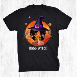 Boss Witch Hot African American Halloween Afro Party Shirt