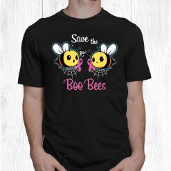 Breast Cancer Awareness Save The Boo Bees Halloween Shirt