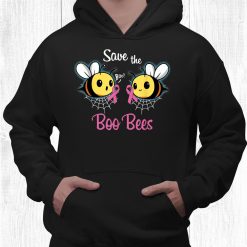Breast Cancer Awareness Save The Boo Bees Halloween Shirt
