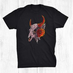 Bull Skull Grunge Goth Gothic Skeleton Bones Halloween Shirt
