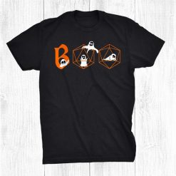 D20 Rpg Dragons Tabletop Gift Boo Ghost Dice Halloween Shirt