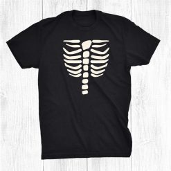Diy Lazy Halloween Front Back Design Skeleton Body Shirt