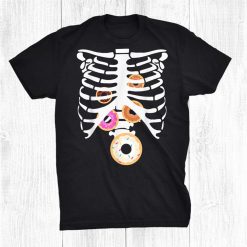 Donut Skeleton Rib Cage X Ray Spooky Halloween Funny Shirt