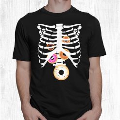 Donut Skeleton Rib Cage X Ray Spooky Halloween Funny Shirt