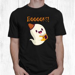 Funny Ghost Reading Book Teacher Book Lover Halloween Day Shirt