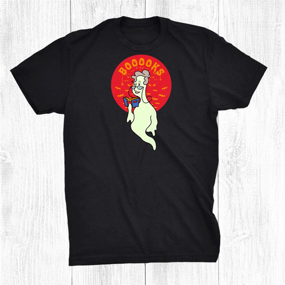 Funny Halloween Booooks Ghost Book Lover Librarian Reading Shirt