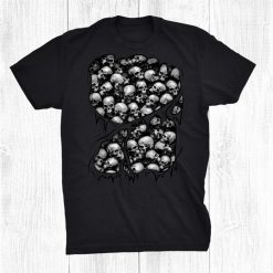 Gothic Horror Skulls Pile Inside Halloween Shirt