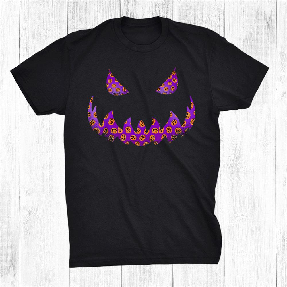 Halloween Cute Pumpkin Pattern Jack O Lantern Halloween Shirt