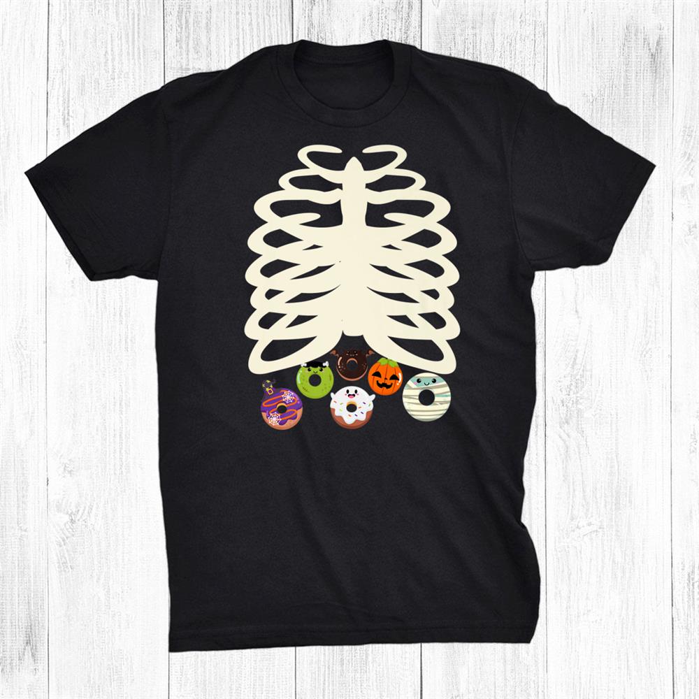 Halloween Food Costume Kids Donut Rib Cage Skeleton Adults Shirt