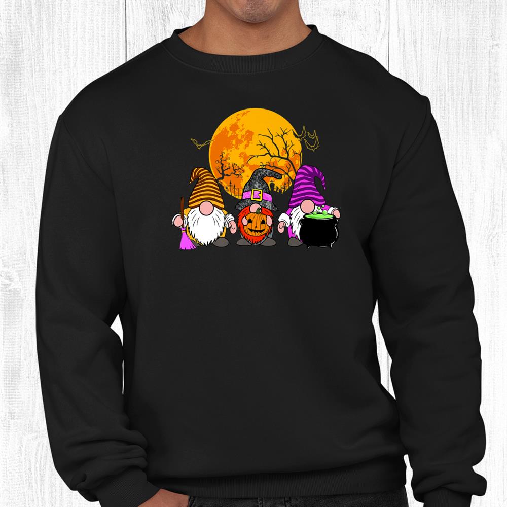 Halloween Gnomes Cute Autumn Pumpkin Fall Funny Holiday Shirt