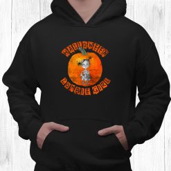 Halloween Zombie Girl Grunge Design On Pumpkin Background Shirt