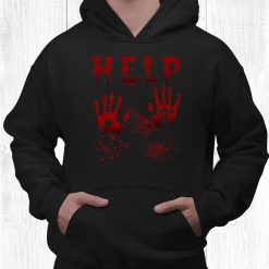 Help Bloody Handprint Halloween Matching Funny Shirt