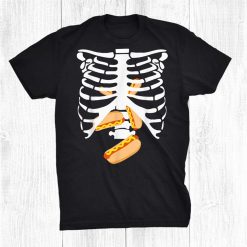 Hot Dog Skeleton Rib Cage X Ray Spooky Halloween Shirt