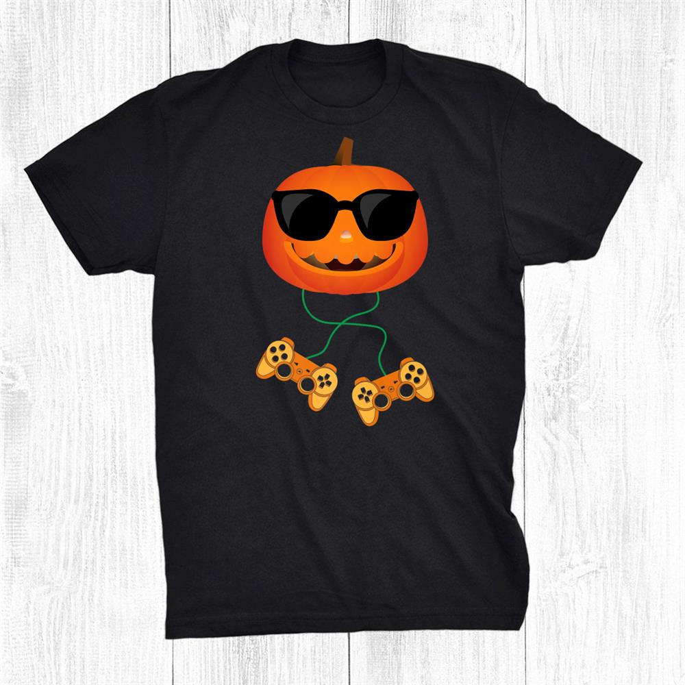 Jack O Lantern Pumpkin Gamer Halloween Video Gaming Shirt