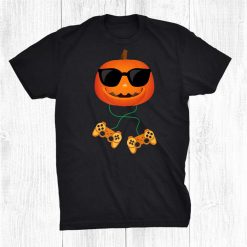 Jack O Lantern Pumpkin Gamer Halloween Video Gaming Shirt