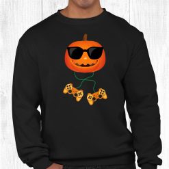 Jack O Lantern Pumpkin Gamer Halloween Video Gaming Shirt
