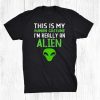 Kids Alien Halloween This Is My Human Costume I'm Really An Alien Shirt