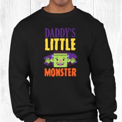 Kids Daddys Little Monster Funny Halloween Shirt