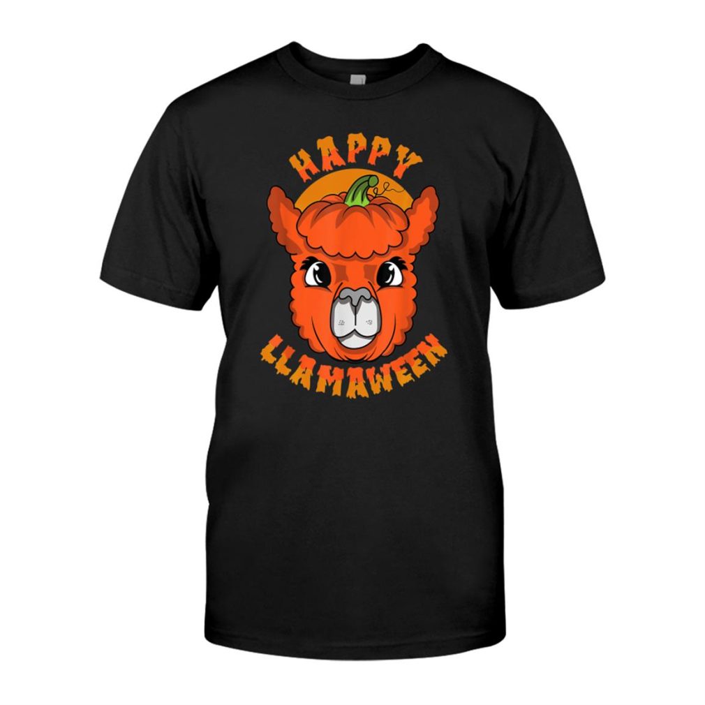 Llama Tina Alpaca Halloween Pumpkin Funny Shirt