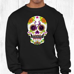 Mtb Dia De Los Muertos Sugar Skull For Bikers Halloween Shirt