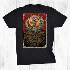 Mushroom Skull Halloween Party Vintage Shirt