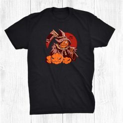 Pumpkin Grim Reaper Witches Hat Halloween Fun Shirt