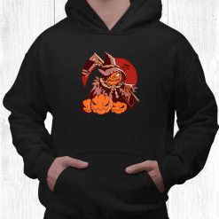 Pumpkin Grim Reaper Witches Hat Halloween Fun Shirt