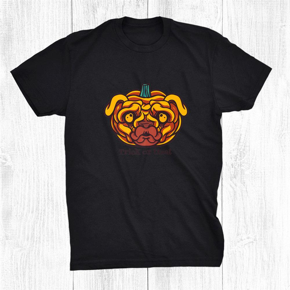 Pumpkin Halloween Pugloween Pugkin Pug Dog Funny Shirt