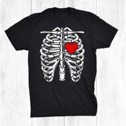 Rib Cage Heart Skeleton Anatomy X Ray Halloween Shirt