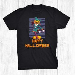 Scary Evil Pumpkin Scarecrow Spooky Halloween Funny Shirt