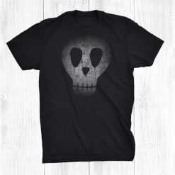 Scary Skull Halloween Shadow Distressed Gothic Creepy Spooky Shirt