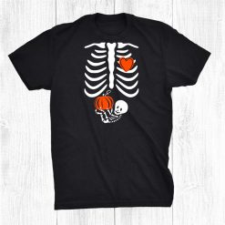 Skeleton Baby Pregnant Xray Rib Cage For Fall Halloween Shirt
