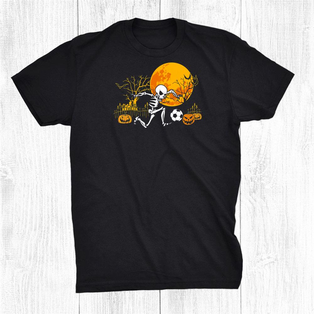 Soccer Skeleton Halloween Boys Soccer Player Halloween Shirt
