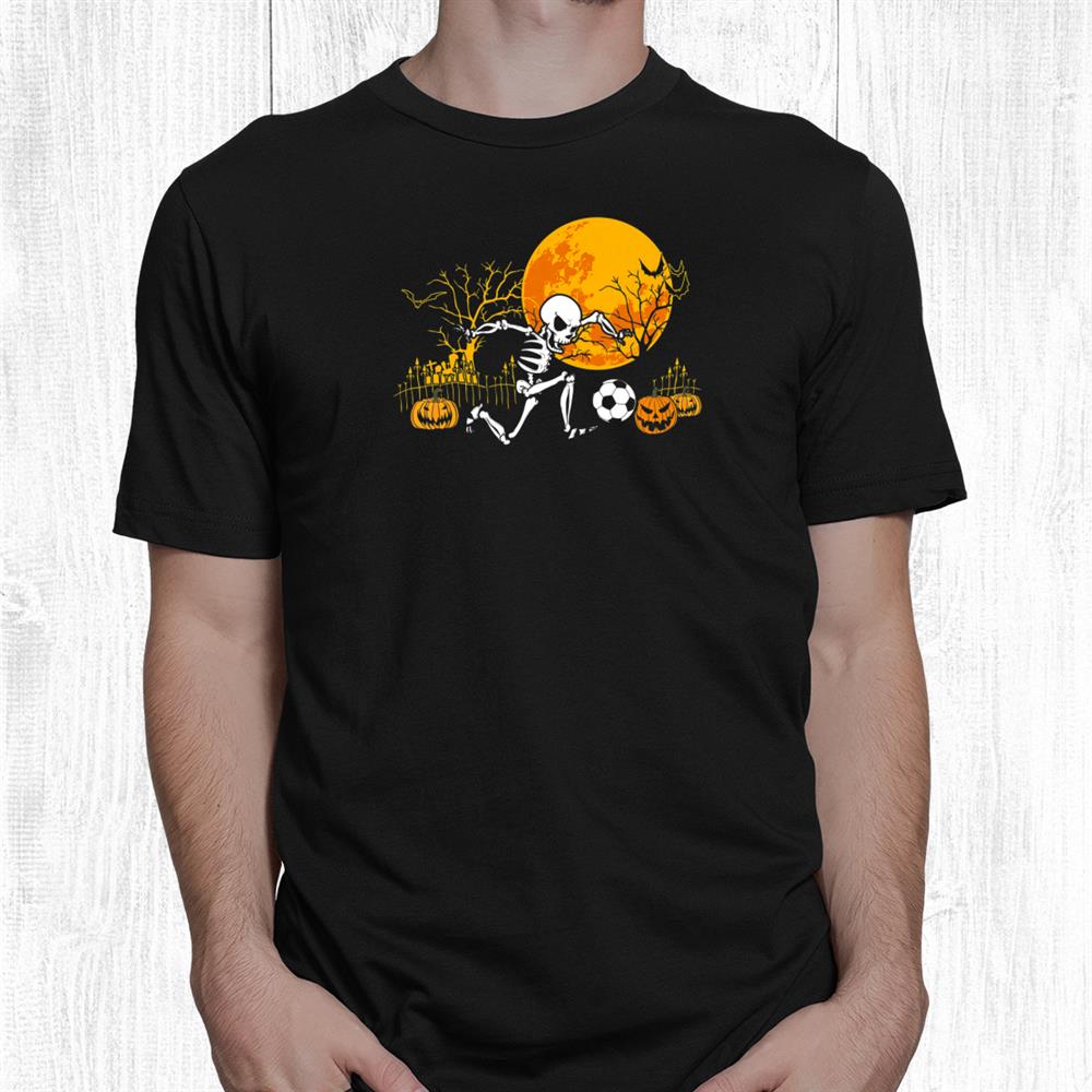Soccer Skeleton Halloween Boys Soccer Player Halloween Shirt