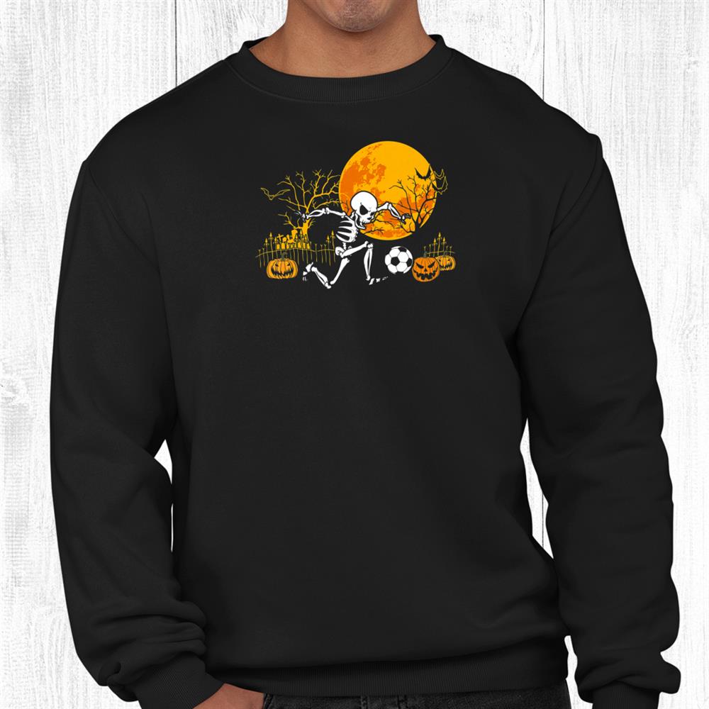 Soccer Skeleton Halloween Boys Soccer Player Halloween Shirt