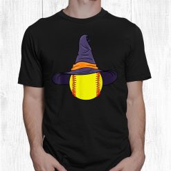Softball Player Halloween Witch Hat Costume Halloween Party Shirt