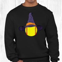 Softball Player Halloween Witch Hat Costume Halloween Party Shirt