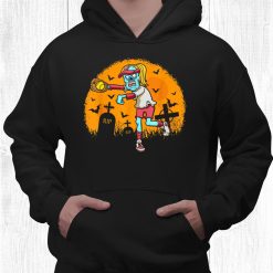 Softball Zombie Catcher Halloween Party Shirt