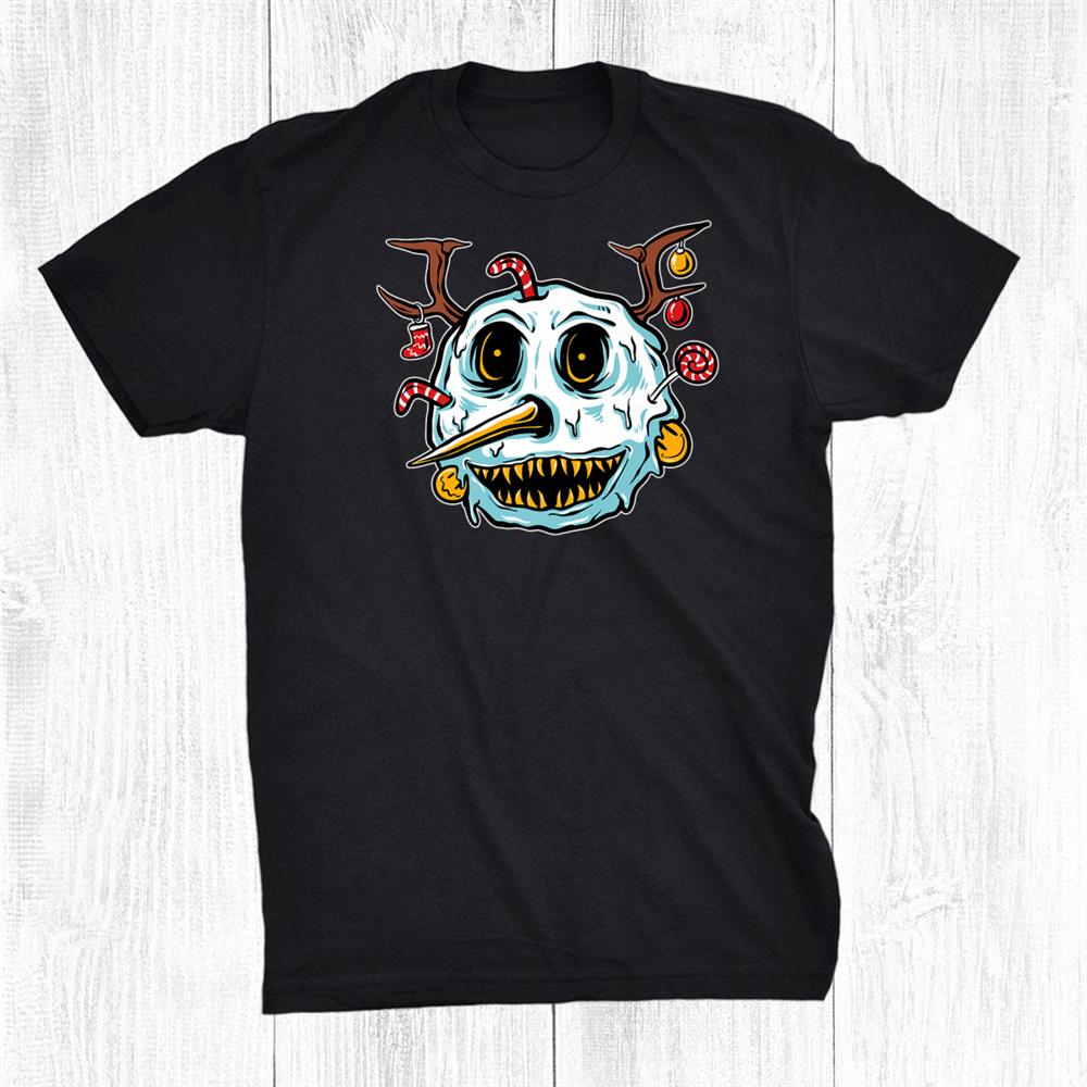 Spooky Scary Snowman Christmas Halloween Nightmare Shirt